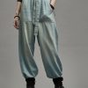 R13 Belted Venti Utility Pant - Lennon Blue Wide Leg