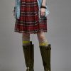 R13 Double Layer Kilt Skirt - Red Plaid Dresses & Skirts