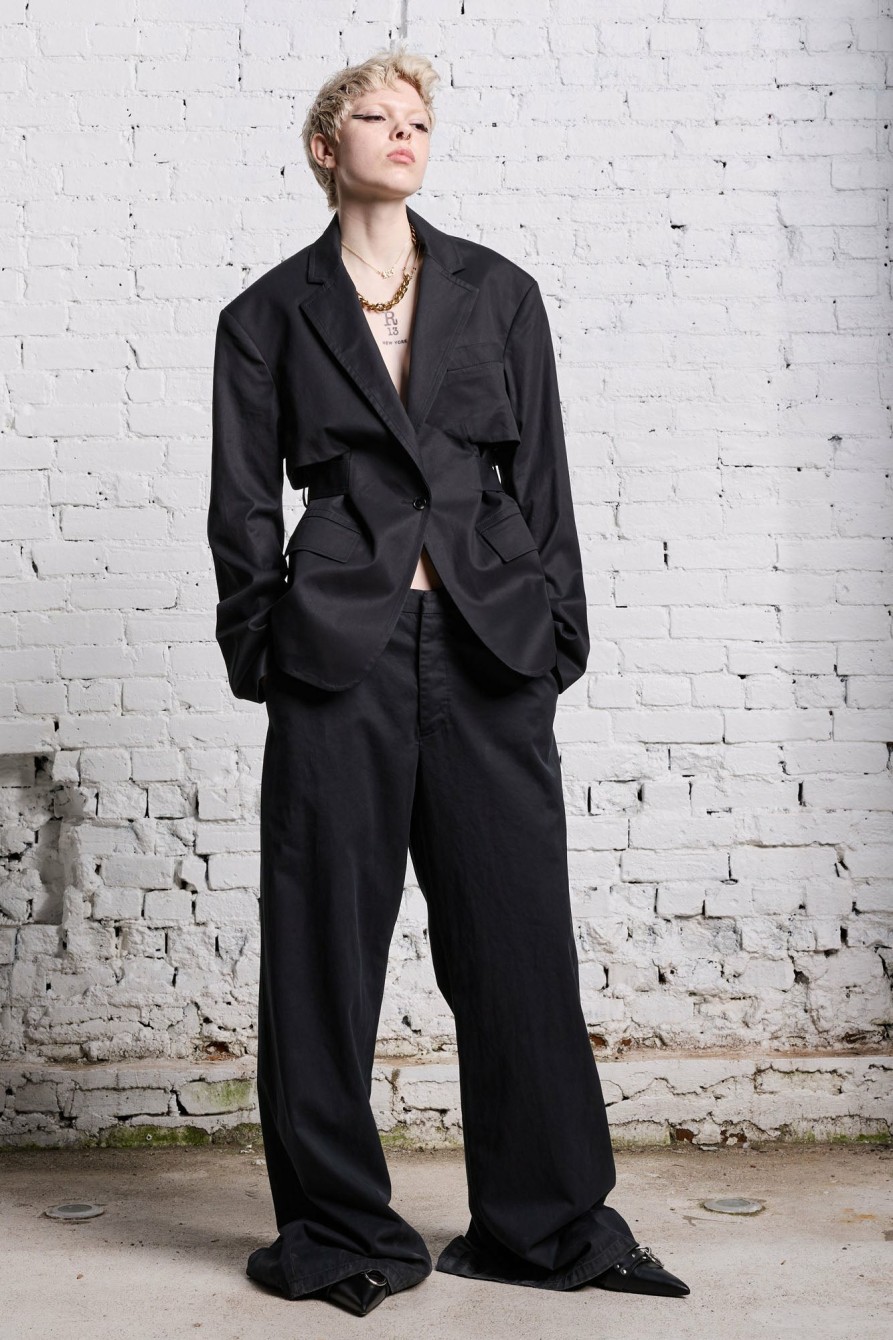 R13 Trench Trouser - Black Pants & Shorts