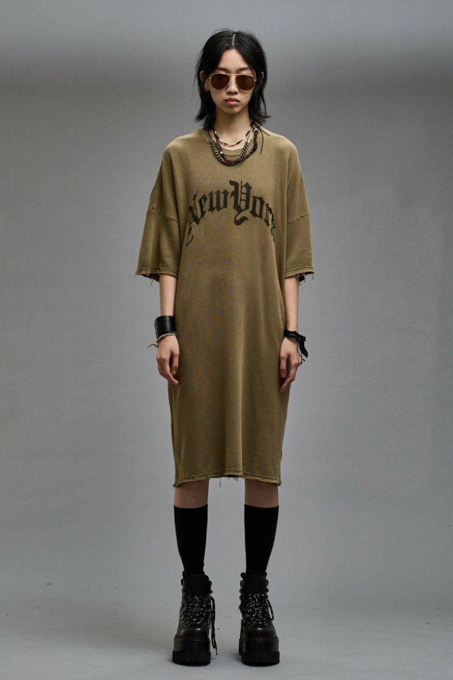 R13 Elongated Shirtdress - Olive Dresses & Skirts