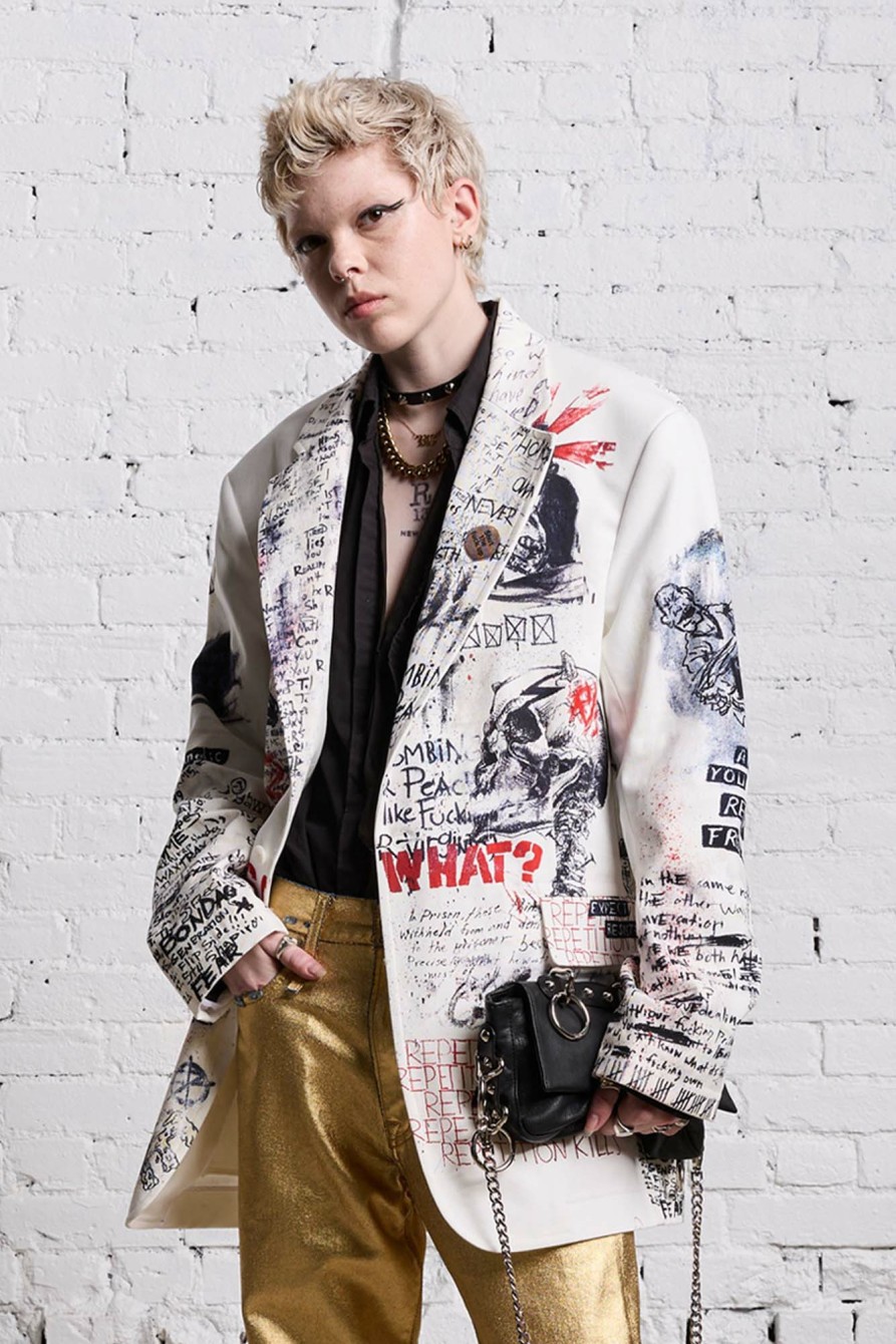 R13 Oversized Ragged Blazer - Sketchbook Jackets & Coats