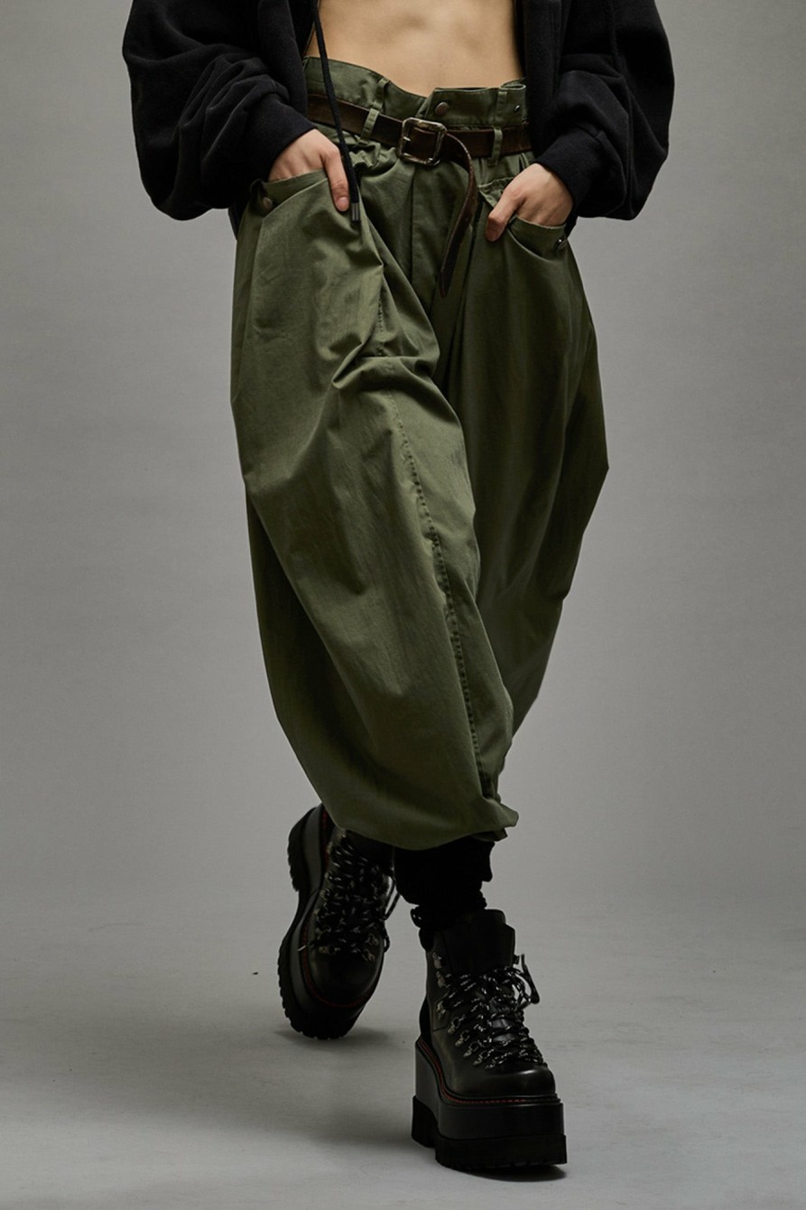 R13 Jesse Army Pant - Olive Ripstop Pants & Shorts