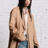 R13 Belt Collar Ragged Blazer - Camel Jackets & Coats