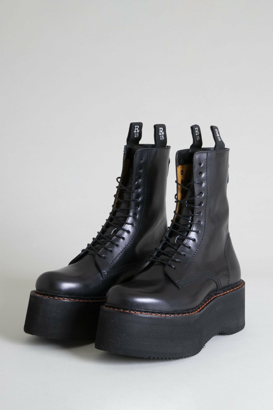 R13 Double Stack Boot - Black Boots