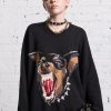 R13 Angry Chihuahua Oversized Sweater - Black Sweaters