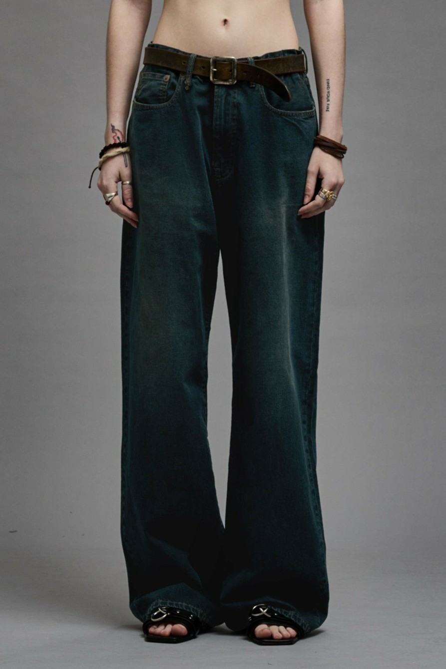 R13 D'Arcy Loose Jean - Camden Indigo Wide Leg