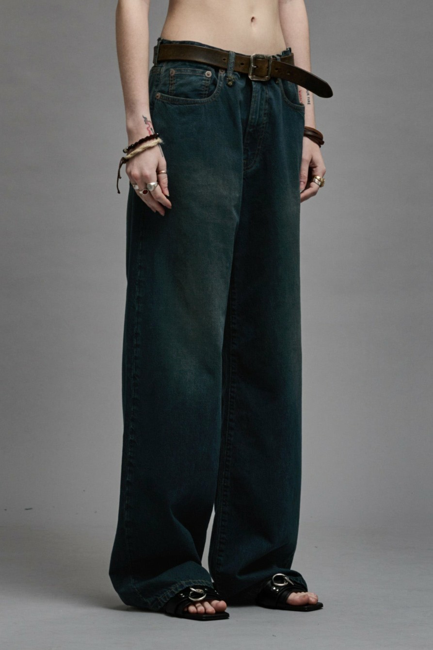 R13 D'Arcy Loose Jean - Camden Indigo Wide Leg