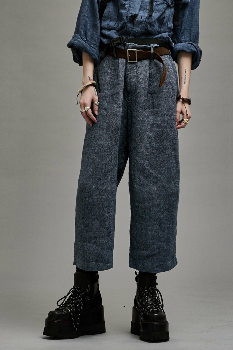 R13 Articulated Knee Trouser - Light Indigo Pants & Shorts