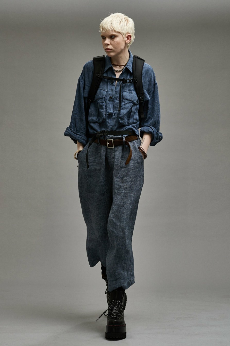 R13 Articulated Knee Trouser - Light Indigo Pants & Shorts