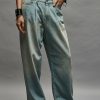 R13 Damon Pleated Wide Leg - Lennon Blue Wide Leg