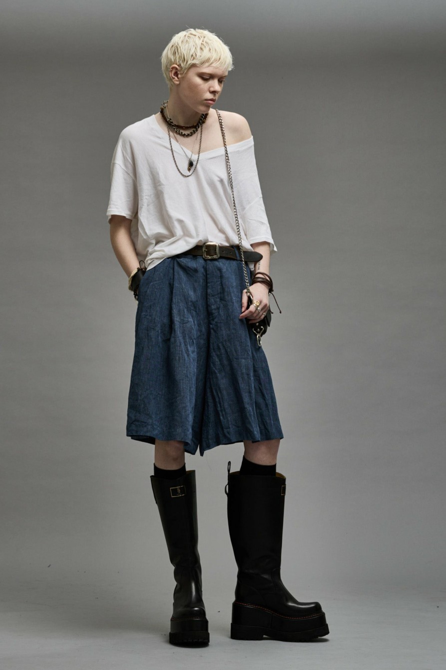 R13 Pleated Culottes - Dark Indigo Pants & Shorts