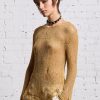 R13 Threadbare Crewneck - Gold Sweaters