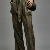 R13 Belted Utility Pant - Olive Garment Dye Pants & Shorts