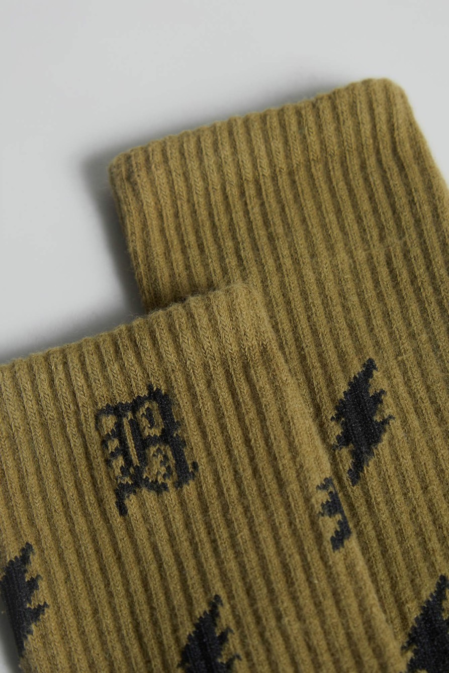 R13 R13 Socks - Olive Bolt Accessories