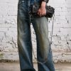 R13 D'Arcy Loose Jean - Clinton Blue Wide Leg