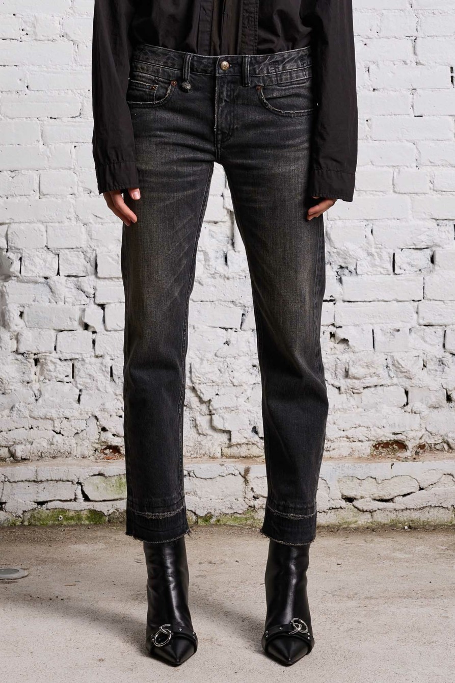 R13 Boy Straight - Hart Selvedge Black Boy Straight