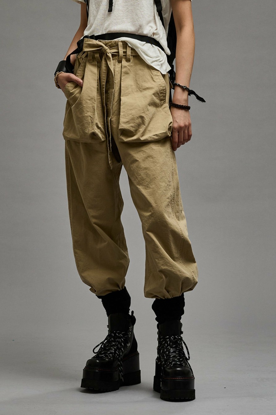 R13 Belted Utility Pant - Khaki Ripstop Pants & Shorts