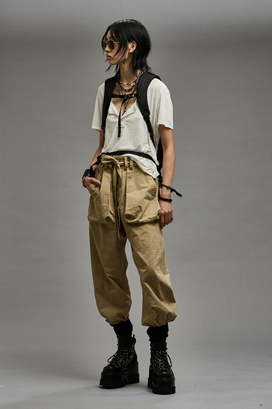 R13 Belted Utility Pant - Khaki Ripstop Pants & Shorts