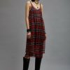 R13 Gathered Tank Dress - Red Plaid Chiffon Dresses & Skirts