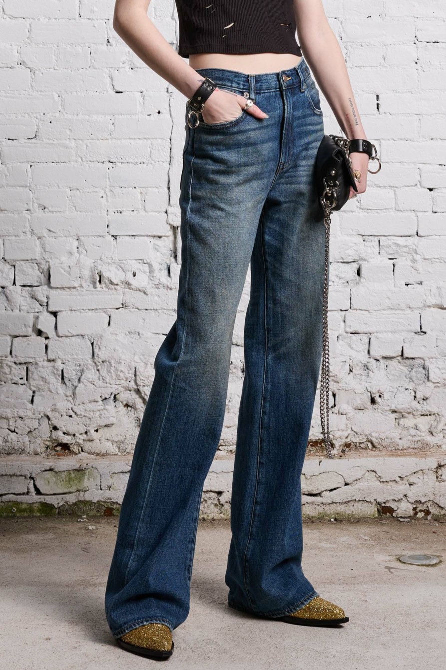 R13 Jane Jean - Dane Indigo Wide Leg