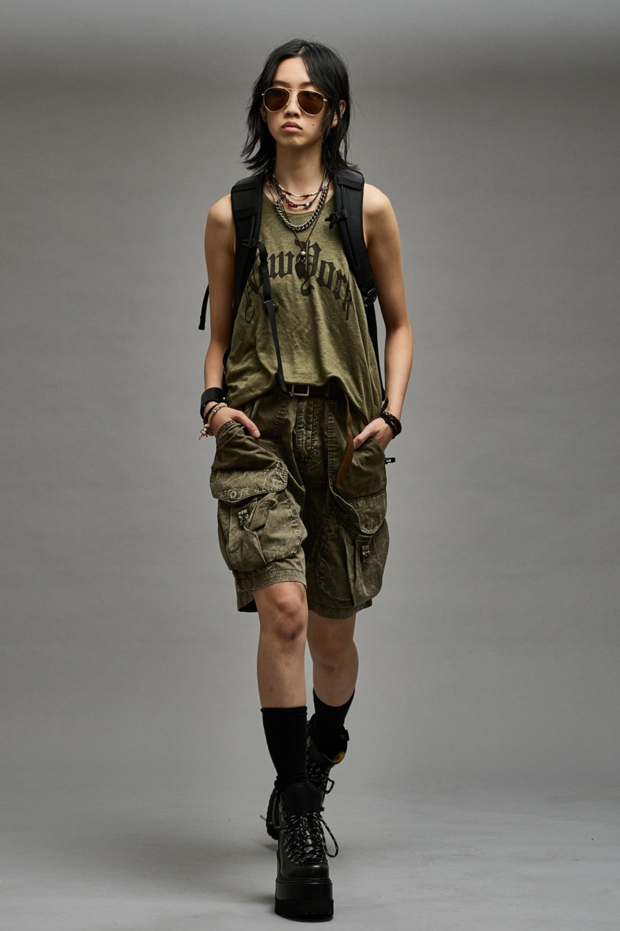 R13 New York Relaxed Tank - Olive T-Shirts