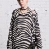 R13 Oversized Sweater - Zebra Print Sweaters