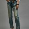 R13 Cuffed Romeo Jean - Roslyn Selvedge Blue Boyfriend