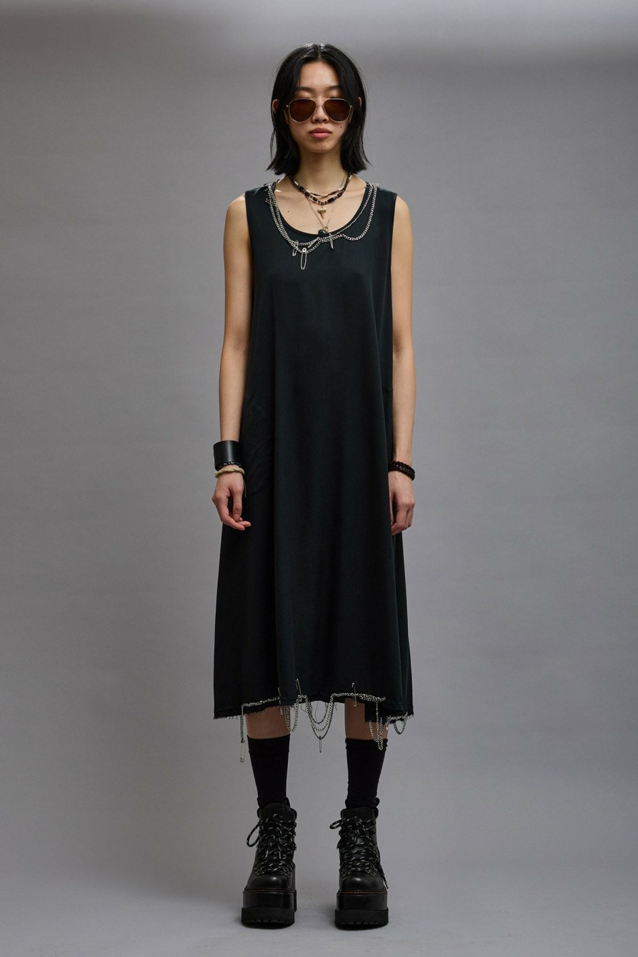 R13 Chain Embellished Midi - Black Dresses & Skirts