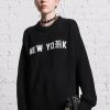 R13 R13 New York Boyfriend Sweater - Black Sweaters